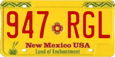 NM license plate 947RGL