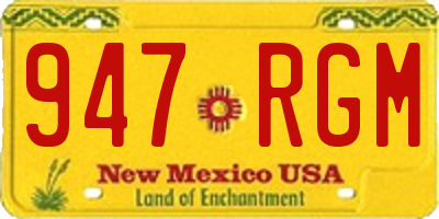 NM license plate 947RGM