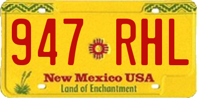 NM license plate 947RHL