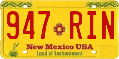 NM license plate 947RIN