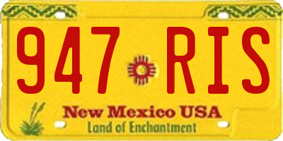 NM license plate 947RIS