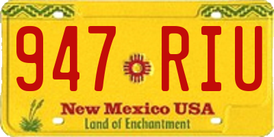 NM license plate 947RIU