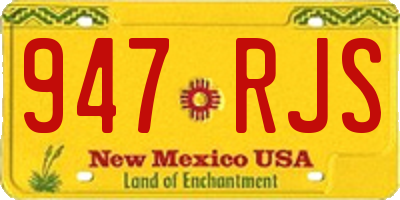 NM license plate 947RJS