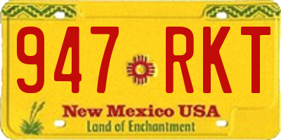 NM license plate 947RKT