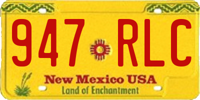 NM license plate 947RLC