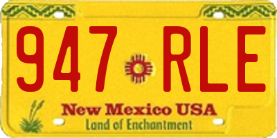 NM license plate 947RLE
