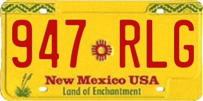 NM license plate 947RLG