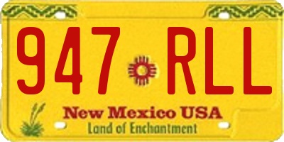 NM license plate 947RLL