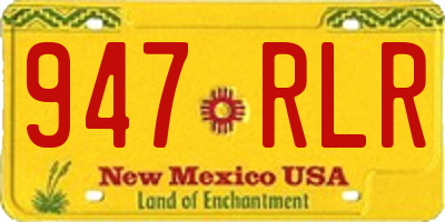 NM license plate 947RLR