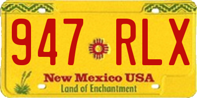 NM license plate 947RLX