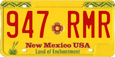NM license plate 947RMR