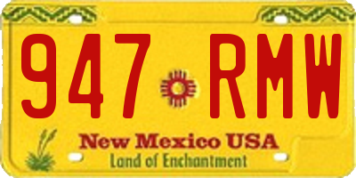 NM license plate 947RMW