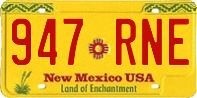 NM license plate 947RNE