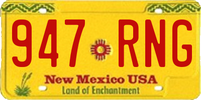 NM license plate 947RNG