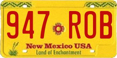 NM license plate 947ROB