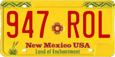 NM license plate 947ROL