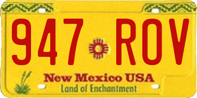 NM license plate 947ROV