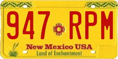 NM license plate 947RPM