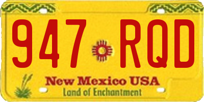 NM license plate 947RQD