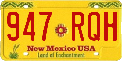 NM license plate 947RQH