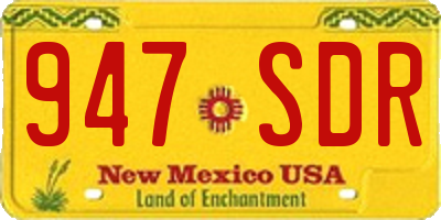 NM license plate 947SDR