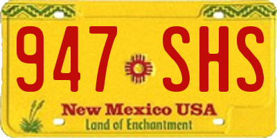 NM license plate 947SHS