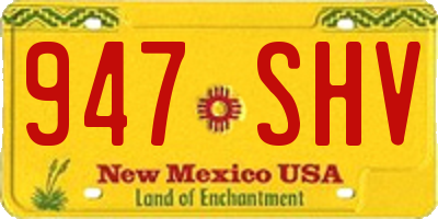 NM license plate 947SHV