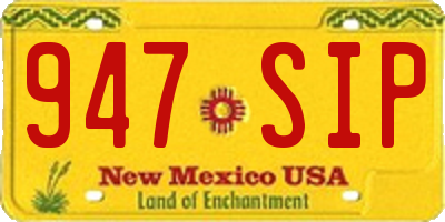 NM license plate 947SIP