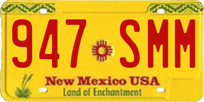 NM license plate 947SMM