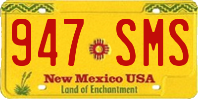 NM license plate 947SMS