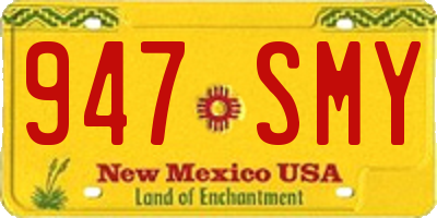 NM license plate 947SMY