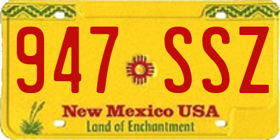 NM license plate 947SSZ