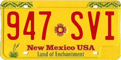NM license plate 947SVI