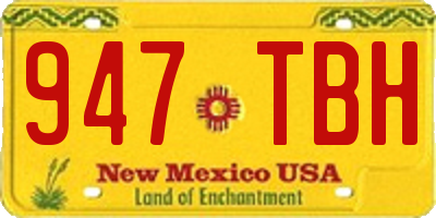 NM license plate 947TBH
