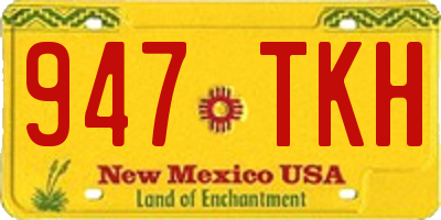 NM license plate 947TKH