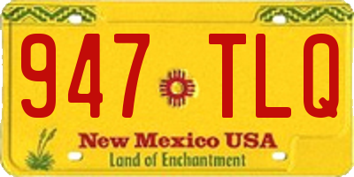 NM license plate 947TLQ