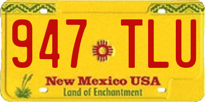 NM license plate 947TLU