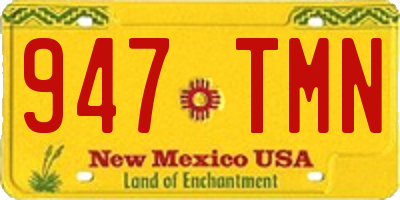 NM license plate 947TMN