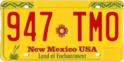NM license plate 947TMO