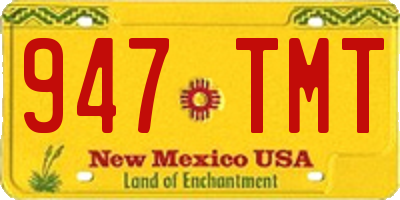 NM license plate 947TMT
