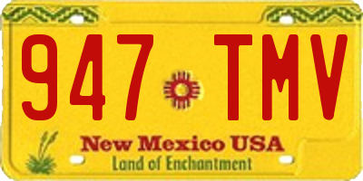 NM license plate 947TMV