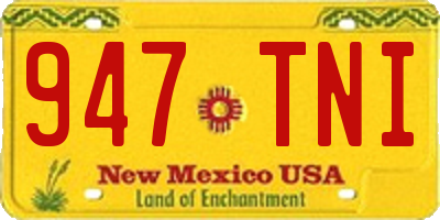 NM license plate 947TNI