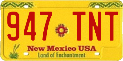 NM license plate 947TNT