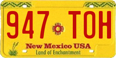 NM license plate 947TOH