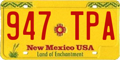 NM license plate 947TPA