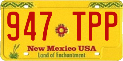 NM license plate 947TPP