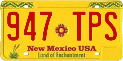 NM license plate 947TPS