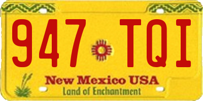 NM license plate 947TQI