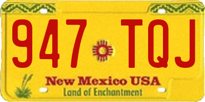 NM license plate 947TQJ