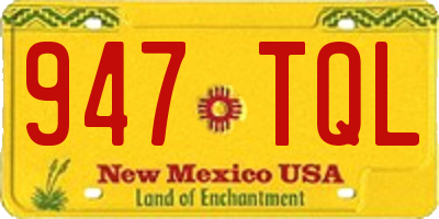 NM license plate 947TQL